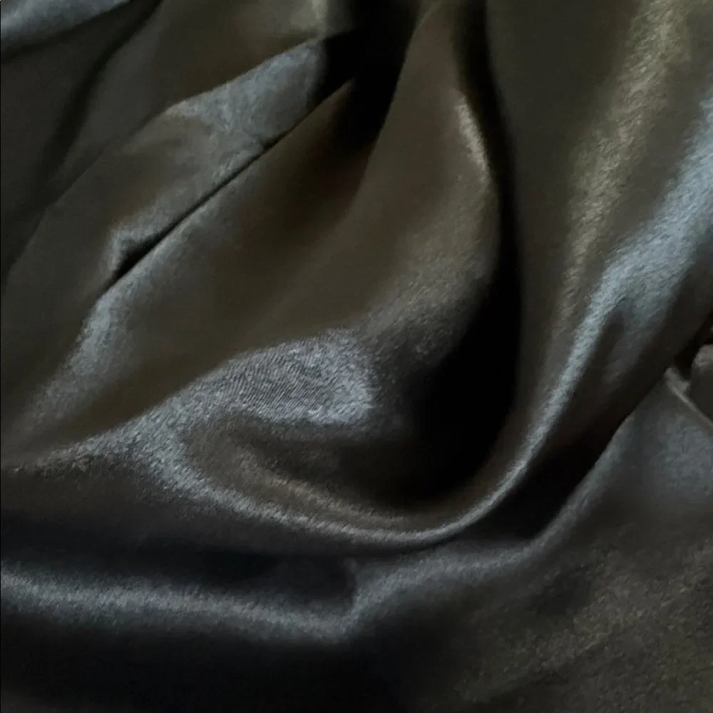 Scent- Sation Inc Charmeuse Satin Queen Size Sheets Set Black Set No pillow